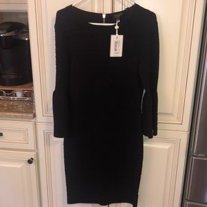 Ted Baker black ribbed dress.